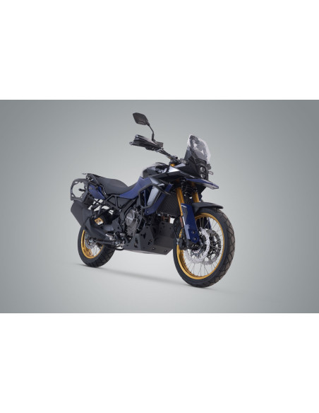 Valises latérales SW-MOTECH TRAX ADV 45 Litres gauche - 37 Litres droite avec support x2 SUZUKI DL 650 V-Strom 2011-2016 Gris