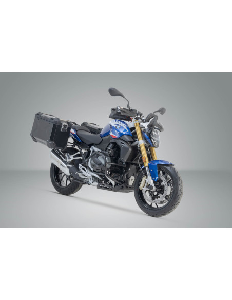 Valises latérales SW-MOTECH TRAX ADV 37 Litres avec support x2 BMW R 1200 R/RS 2014-2018 - R 1250 R/RS 2018 Gris