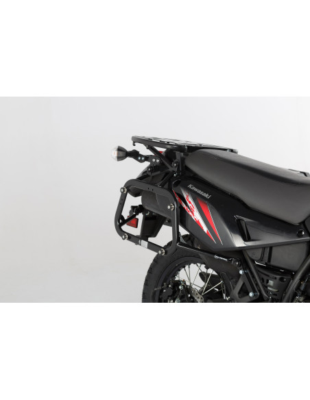 Valises latérales SW-MOTECH TRAX ADV 45 Litres gauche - 37 Litres droite avec support x2 KAWASAKI KLR 650 2008-2018 Noir