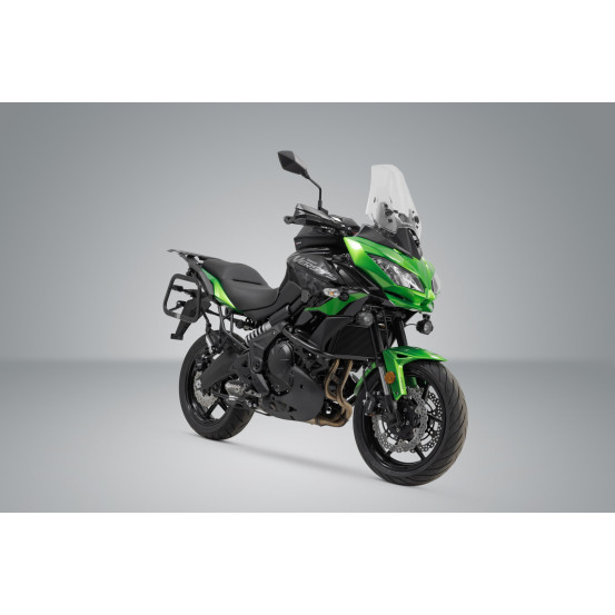 Valises latérales SW-MOTECH TRAX ADV 45 Litres gauche - 37 Litres droite avec support x2 KAWASAKI KLR 650 2008-2018 Gris