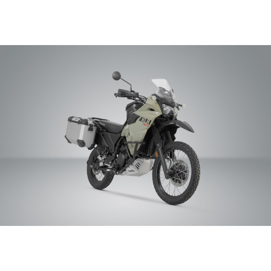 Valises latérales SW-MOTECH TRAX ADV 45 Litres gauche - 37 Litres droite avec support x2 KAWASAKI KLR 650 2022 Noir