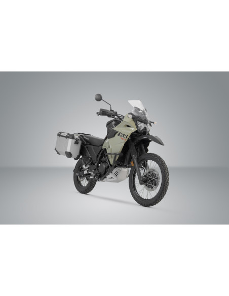 Valises latérales SW-MOTECH TRAX ADV 45 Litres gauche - 37 Litres droite avec support x2 KAWASAKI KLR 650 2022 Noir