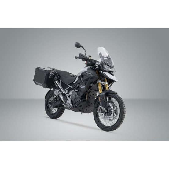 Valises latérales SW-MOTECH TRAX ADV 45 Litres gauche - 37 Litres droite avec support x2 TRIUMPH Tiger 1200 2022 Gris