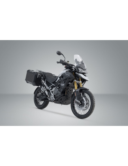 Valises latérales SW-MOTECH TRAX ADV 45 Litres gauche - 37 Litres droite avec support x2 TRIUMPH Tiger 1200 2022 Gris