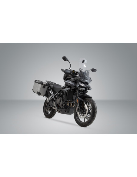 Valises latérales SW-MOTECH TRAX ADV 45 Litres gauche - 37 Litres droite avec support x2 TRIUMPH 900 Tiger 2019 - Noir