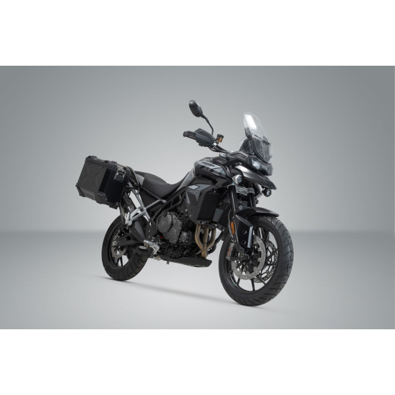 Valises latérales SW-MOTECH TRAX ADV 45 Litres gauche - 37 Litres droite avec support x2 TRIUMPH 900 Tiger 2019 - Gris
