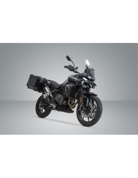 Valises latérales SW-MOTECH TRAX ADV 45 Litres gauche - 37 Litres droite avec support x2 TRIUMPH 900 Tiger 2019 - Gris