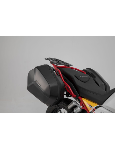 Valises latérales SW-MOTECH TRAX ADV 37 Litres gauche - 45 Litres droite avec support x2 MOTO GUZZI V85 TT - Travel 2019-2021..