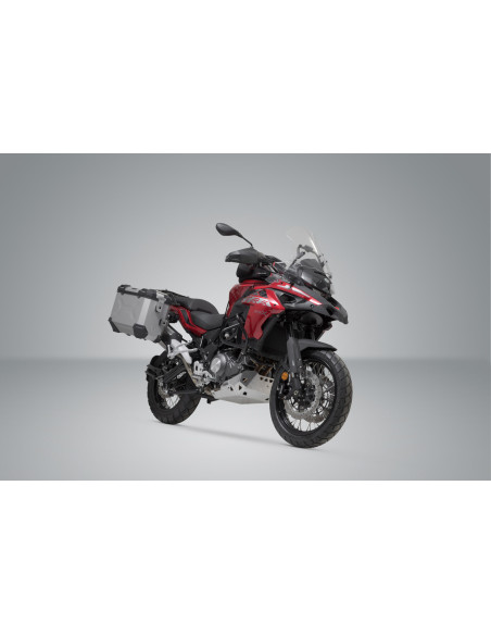 Valises latérales SW-MOTECH TRAX ADV 45 Litres gauche - 37 Litres droite avec support x2 BENELLI TRK 502 X 2018 Noir