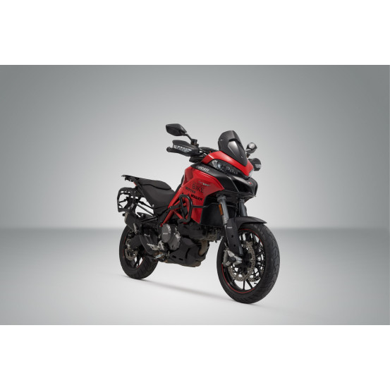 Valises latérales SW-MOTECH TRAX ADV 45 Litres gauche - 37 Litres droite avec support x2 BENELLI TRK 502 X 2018 Gris