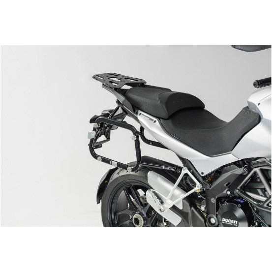 Valises latérales SW-MOTECH TRAX ADV 37 Litres avec support x2 DUCATI Multistrada 1200/S 2010-2014 Gris