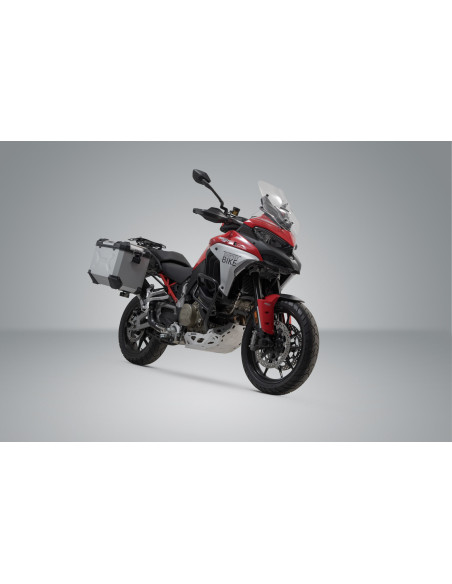 Kit valises en aluminium TRAX ADV modèle USA SW-MOTECH Argent 45 / 45L Ducati Multistrada V4 2020-2024