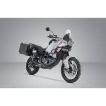 Valises latérales SW-MOTECH TRAX ADV 45 Litres gauche - 37 Litres droite avec support x2 DUCATI Desert X 2022 - Gris 2