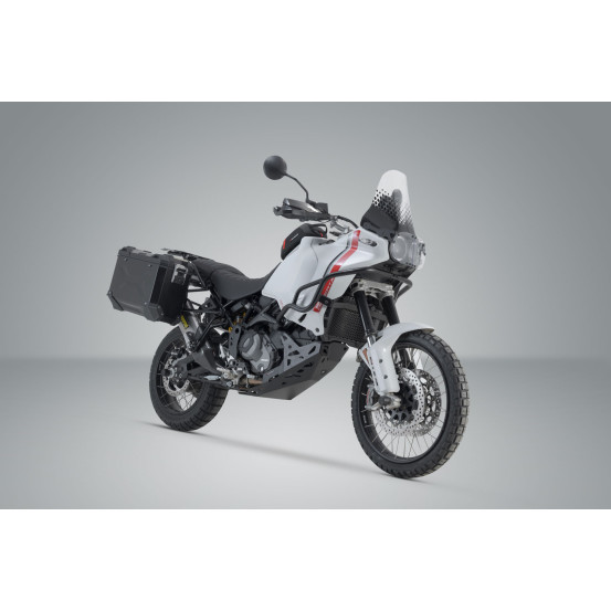 Valises latérales SW-MOTECH TRAX ADV 45 Litres gauche - 37 Litres droite avec support x2 DUCATI Desert X 2022 - Gris