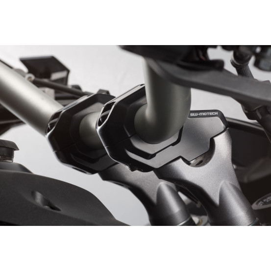 Rehausse de guidon SW-MOTECH réglable Ø 28 mm Gris