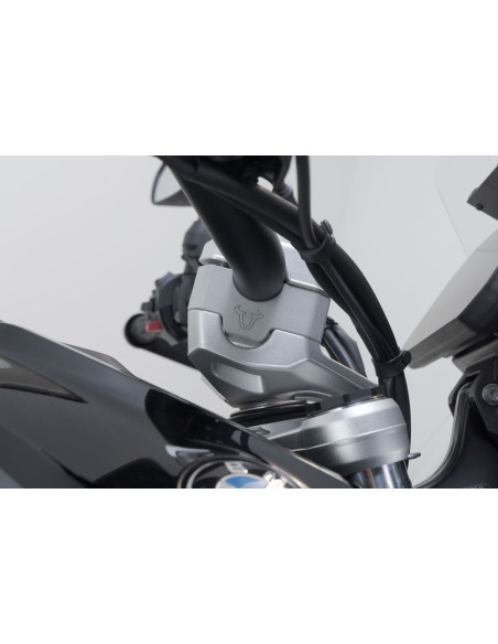 Réhausse de guidon Ø 28 mm SW-MOTECH 30 mm BMW F 850 GS 2017-2020 - Adventure 2018-2020 Gris