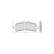 Plaquettes de frein avant BREMBO M497Z03 métal fritté Piste