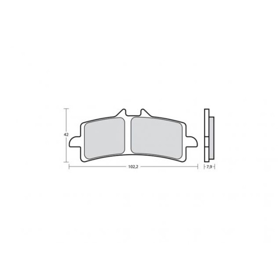 Plaquettes de frein avant BREMBO M497Z03 métal fritté Piste