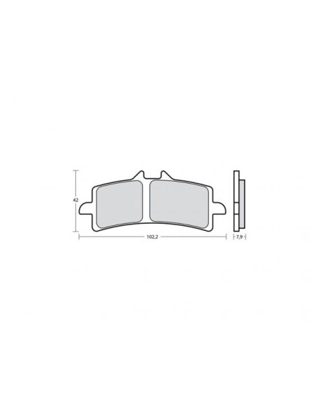Plaquettes de frein avant BREMBO M497Z03 métal fritté Piste