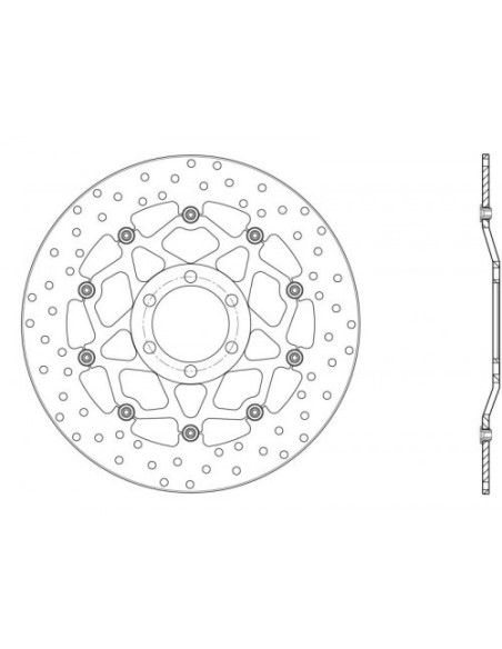 Disque de frein avant flottant Brembo Oro HARLEY DAVIDSON