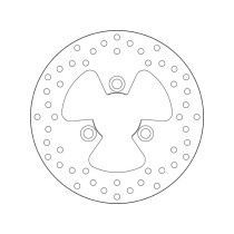 Disque de frein arrière fixe Brembo Oro PEUGEOT 2