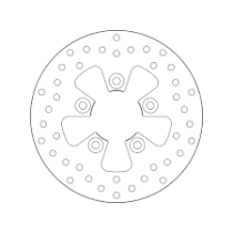 Disque de frein arrière fixe Brembo Oro PEUGEOT 2