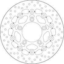 Disque de frein avant flottant Brembo Oro KYMCO 2
