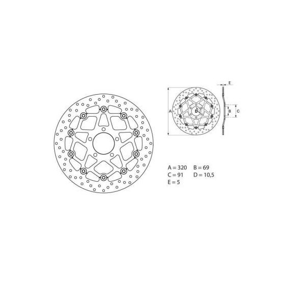 Disque de frein avant flottant Brembo Oro SUZUKI