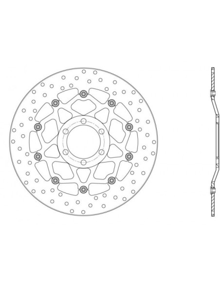 Disque de frein avant flottant Brembo Oro KAWASAKI