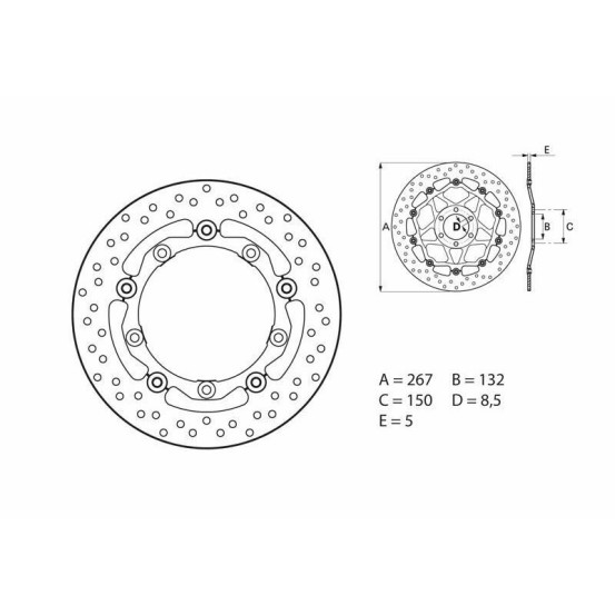 Disque de frein avant flottant Brembo Oro YAMAHA