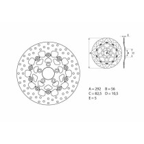 Disque de frein arrière fixe Brembo Oro HARLEY DAVIDSON 2