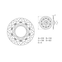 Disque de frein avant flottant Brembo Oro YAMAHA 2