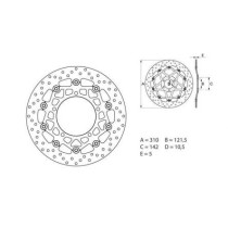 Disque de frein avant flottant Brembo Oro SUZUKI 2
