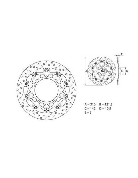 Disque de frein avant flottant Brembo Oro SUZUKI