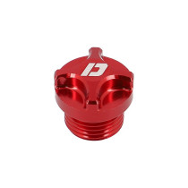 Bouchon d'huile aluminium CNC DOPPLER Derbi Senda / Aprilia RS 06 / RX / RS4 / SMT Rouge