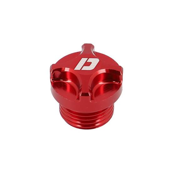 Bouchon d'huile aluminium CNC DOPPLER Derbi Senda / Aprilia RS 06 / RX / RS4 / SMT Rouge
