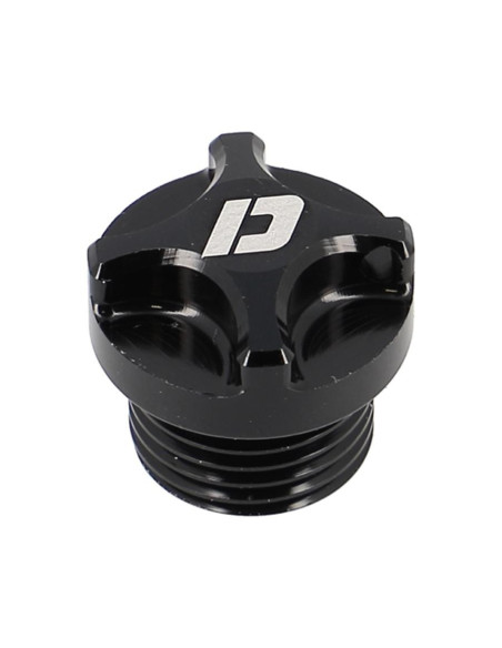 Bouchon d'huile aluminium CNC DOPPLER Derbi Senda / Aprilia RS 06- / RX / RS4 / SMT Noir