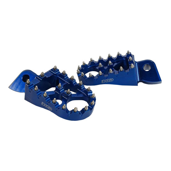 Cale Pieds BUD RACING ALU et INOX KTM / HUSQVARNA / GAS GAS - Bleu
