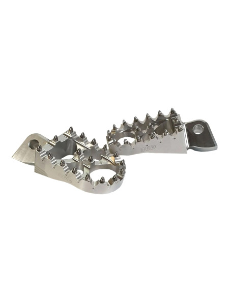 Cale Pieds BUD RACING ALU 7075 et INOX KTM / SHERCO / BETA - Argent