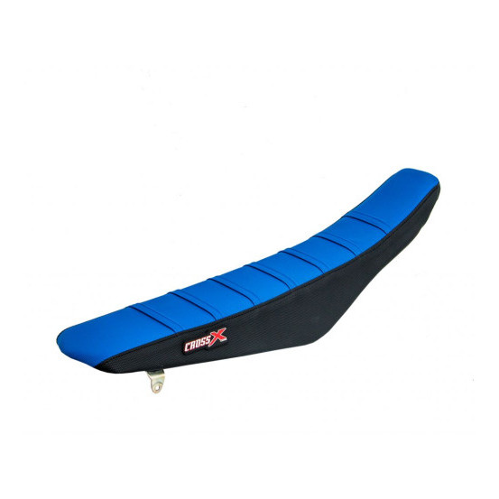Housse de selle CrossX avec bandes Suzuki 250 RM-Z 2019-2024 450 RM-Z 2018-2024 Bleu-Noir-Bleu