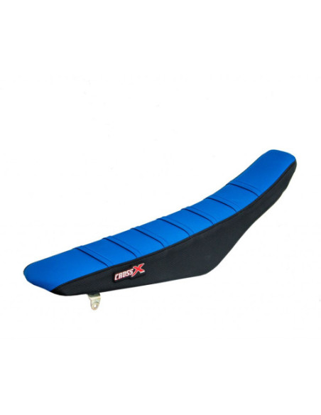 Housse de selle CrossX avec bandes Suzuki 250 RM-Z 2019-2024 450 RM-Z 2018-2024 Bleu-Noir-Bleu