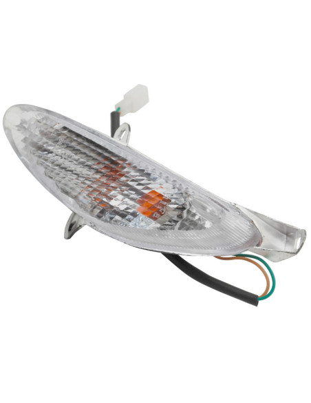 Clignotant 50 Chinois GY6/139 QMB/QT3/Peugeot 50 V-Clic/Sym 50 Orbit/Baotian 50 BT49QT Transparent Avant