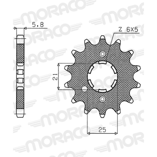 Pignon sortie boîte Supersprox pas 520 PK300