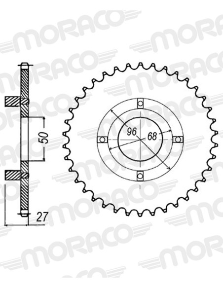 Couronne acier Supersprox Pas 420 RFE-256