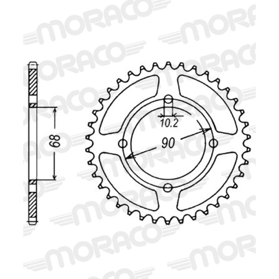 Couronne acier Supersprox Pas 428 RFE-241
