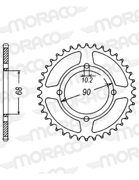 Couronne acier Supersprox Pas 428 RFE-241