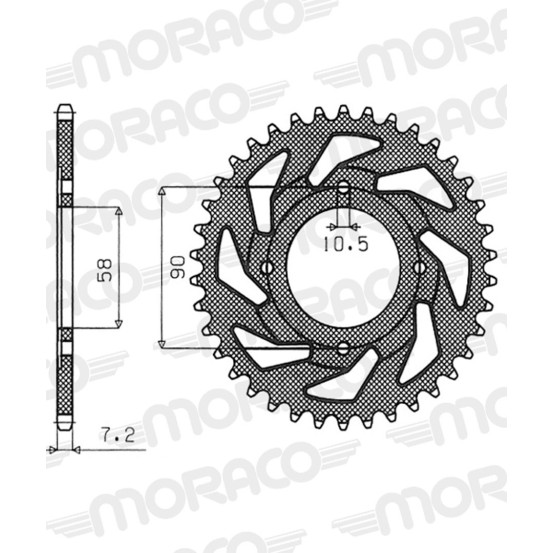 Couronne acier Supersprox Pas 428 RFE-269