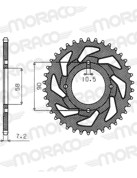 Couronne acier Supersprox Pas 428 RFE-269