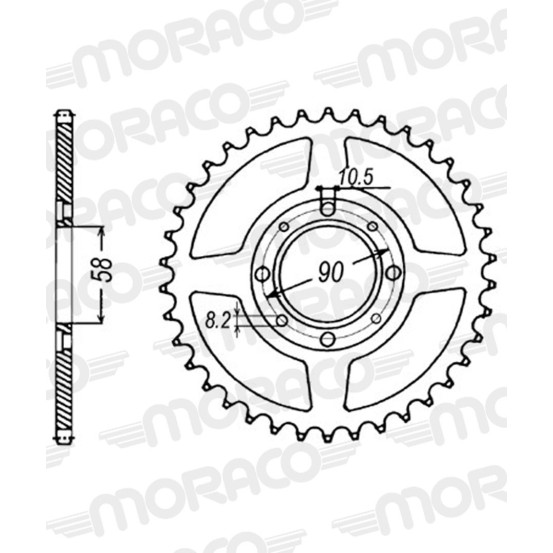 Couronne acier Supersprox Pas 520 RFE-279