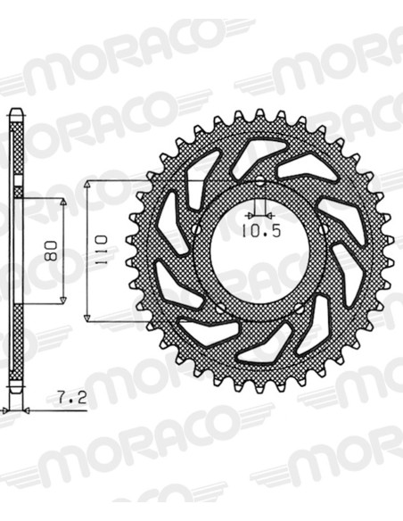Couronne acier Supersprox Pas 525 RFE-1332